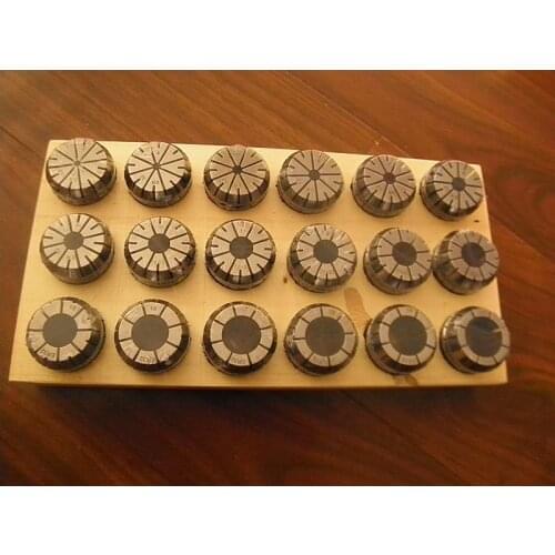 ER32 18pcs Precision Spring collet set 3-20mm Runout 0.015mm Collet chuck for CNC Milling Lathe Tool and spindle motor