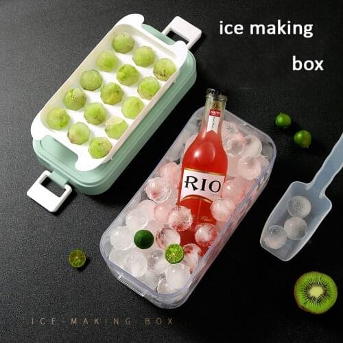 Frozen Ice Make Cube Mold Summer Ice Storage Box Set Household Refrigerator Homemade Ice Hockey Popsicle Mold With Lid