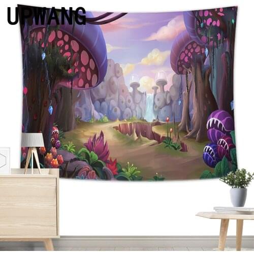 Mushroom Tapestry Wall Hanging Sandy Beach Picnic Rug Camping Tent Sleeping Pad Home Decor Bedspread Sheet Wall Cloth