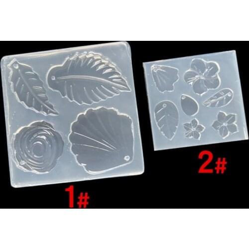 Epoxy Resin Mold Flower Leaves Earrings Resin Mold Jewelry Pendant Silicone Mould DIY Crafts Necklace Keychain Casting Tool