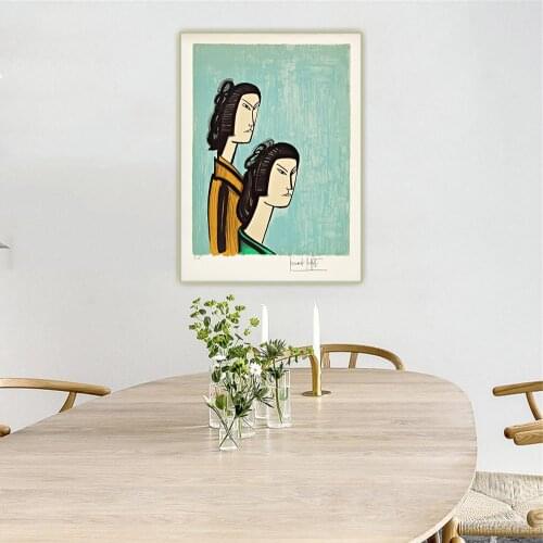 Japanese,1981 by Bernard Buffet Canvas Oil Painting Artwork Aesthetic Decorative Picture Wall Hanging Decor Home Decoration