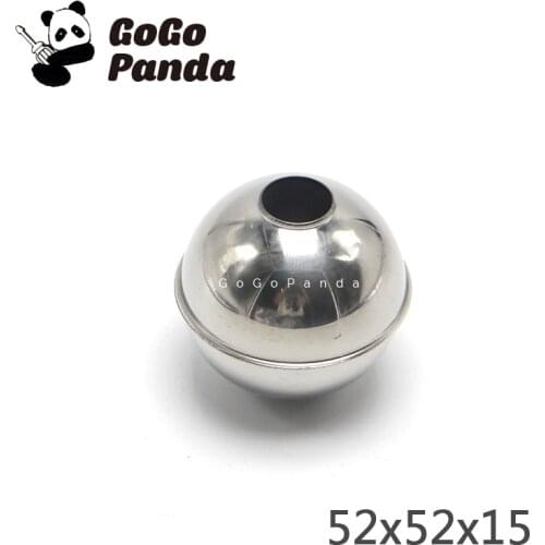 Free Shipping 2pcs/lot 52*52*15mm Magnetic Stainless Steel Float Ball For Water Level Float Switch Accessorie