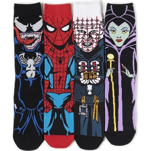 Fashion Socks Tube Foreign Trade Mens Socks Individualized and Popular Fashion Flow Cotton Socks Autumn and Winter Movie Socks