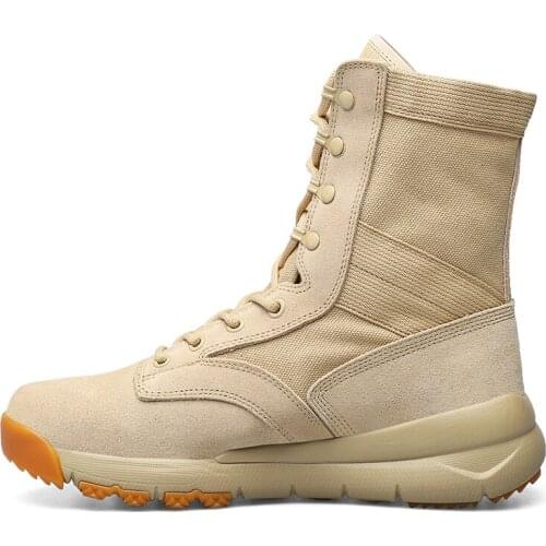 XIANGGUAN Mens Sports Tactical Boots Outdoor High top Hiking Shoes Men Military Boots Wear-Resistant Camping Sneakers Women