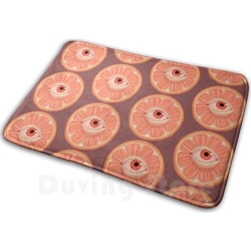 Seeing Orange Soft Non-Slip Mat Rug Carpet Cushion Preterthings Orange Citrus Orange Juice Orangejuice Eye Bloodshot