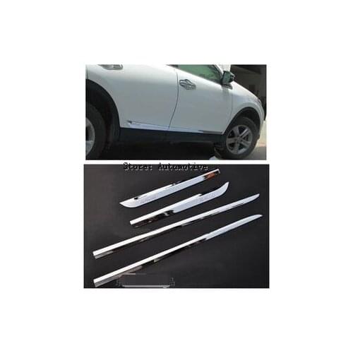 Stainless steel Body Side Door Molding Trim For Toyota RAV4 2014 2015 2016 2017