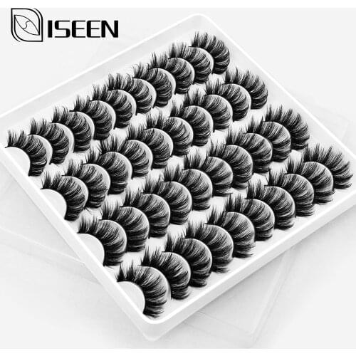 False Lashes 20 Pairs 3D Mink Lashes Natural False Eyelashes Dramatic Long Wispies Lash Extension Volume Beauty 3D Eyelashes