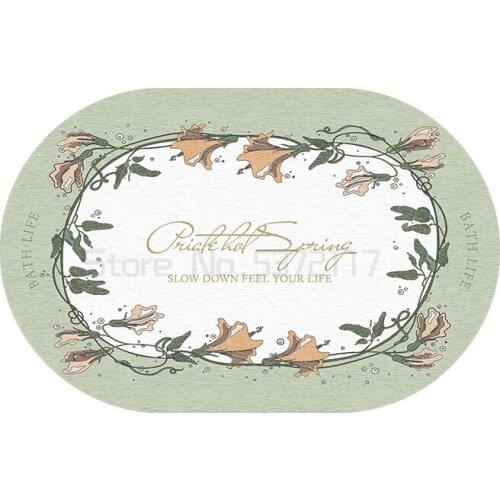 Diatom mud bathroom floor mat door super absorbent foot mat shower room seaweed anti-skid foot mat