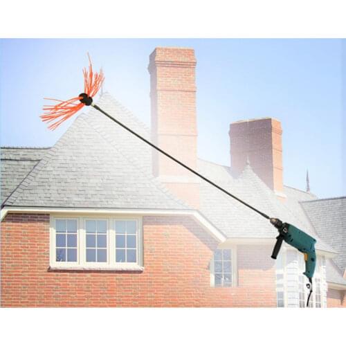 Nylon Chimney Cleaner Sweeping Brush Fireplace Rotary Sweep Flexible Kit Tool