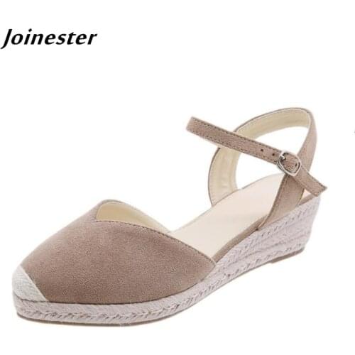 Pure Color Fisherman Sandals for Women Closed Toe Ankle Strap Ladies Summer Shoes Female Vintage Wedge Pumps босоножки женски