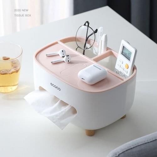 ABSplastic Kitchen Desk Tissue Box Cosmetic Storage Box Organizer Living Room Home Decoration Storage Manager Organization Bins