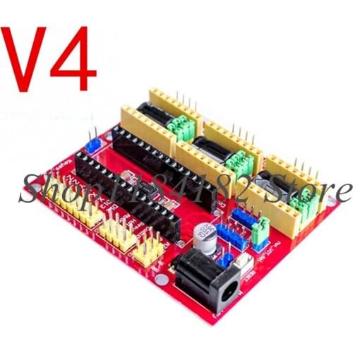 Free Shipping 5PCS A4988 Driver CNC Qunqi Shield Expansion Board for V3 V4 Engraver CNC shield v4