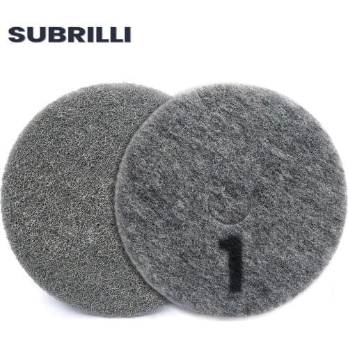 SUBRILLI Sponge Fiber Polishing Pad 17 Inch 430mm Diamond Polishing Wheel For Stone Marble Floor Cleaning Grinding Pad