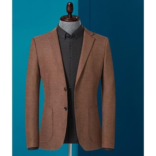 Luxury Party Prom Blazer Men Tuxedo 2021 Classic Retro Slim Suit Jacket Men Single Button Casual Slim Blazer Plus Size Outwear