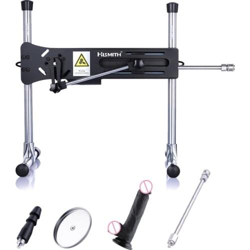 HISMITH Sex machine Kliclok love machine with black Silicone dildo Turbo Gear Power 120W dildo vibrator automatic sex machine