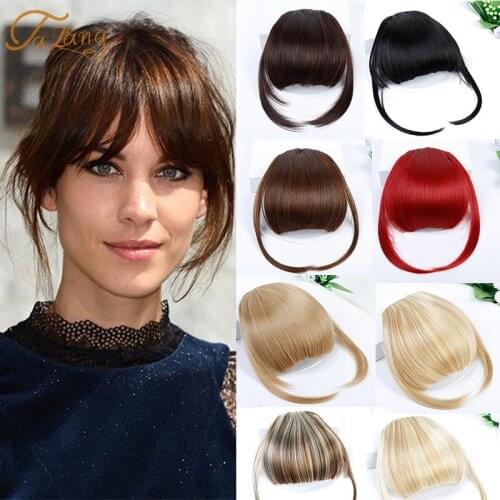 TALANG Synthetic Fake Bang Hair Piece Clip In Hair Extension Fake Fringes Bang Women Natural Air Bangs Clip on Bangs