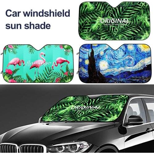 Rainforest Car Windshield Sun Shade Universal Fit Car Sunshade-Keep Your Vehicle Cool. UV Sun And Heat Reflector Car Sun Visor