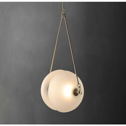 Modern Metal White Glass Pendant Light Hotel Home Living Room Dining Room Bedroom Decor Chandelier PA0648