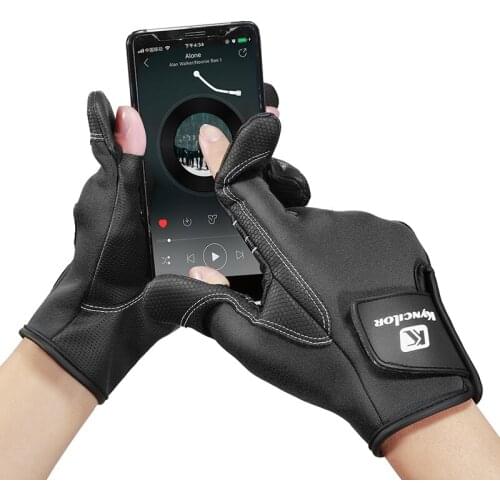 Sport Winter Fishing Gloves Half-Finger Breathable Leather Gloves Neoprene & PU Fishing Equipment