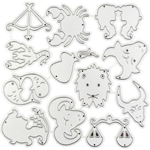 Carbon Carbon Steel Constellation Signs Cutting Die Embossing Stencil Template Mold DIY Paper Art Handcraft Scrapbook Bookmark