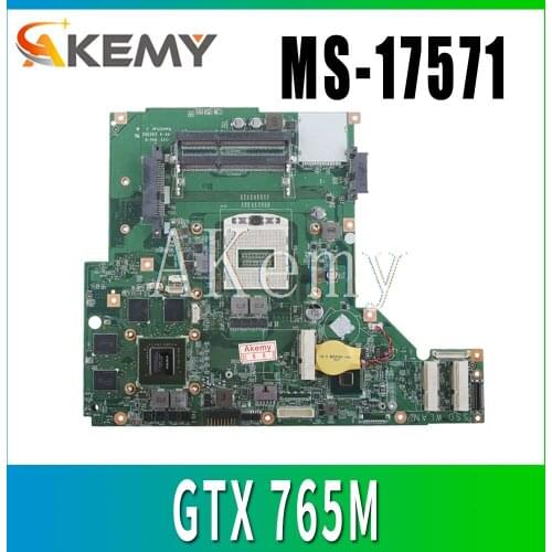High quality For MSI GE70 Laptop Motherboard MS-17571 VER:1.1 SR17E HM86 PGA947 N14E-GT-A2 100% Fully Tested Free Shipping
