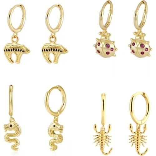Gold Silver Color Crystal Zirconia Sunflower Pendant Hoop Earrings Small Circle Loop Drop Earrings for Women Girls Jewelry Gift