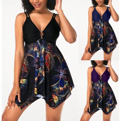 Womens Bikini Swimsuit Vintage Floral Print High Waisted Bikini Ladies Swimsuit 2021 New Summer Swimming stroj kapielowy damski