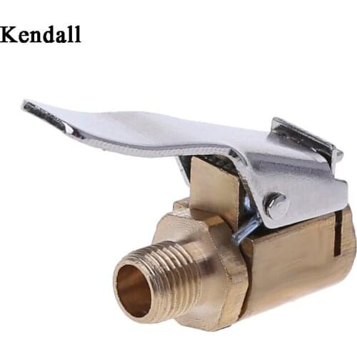 1PC Car Auto Brass 8mm Tyre Wheel Tire Air Chuck Inflator Pump Valve Clip Clamp Connector Adapter Car-styling