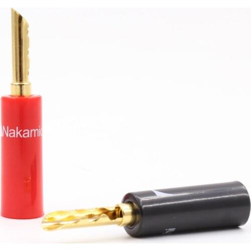 16pieces BA1413 Nakamichi 24k Gold Plated Banana Plug Hifi Speaker Cable Connector
