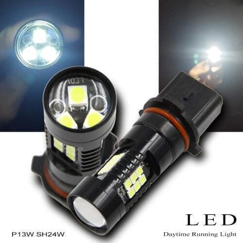 2 Pcs P13W SH24W PSX26W Waterproof Anti-Fog Highlight White car Driving Lights Automatic LED Lights 12V 24V Universal