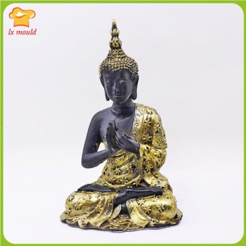 2020 New 3d Buddha statue silicone mold handmade soap moulds home decoration plaster resin candle tool