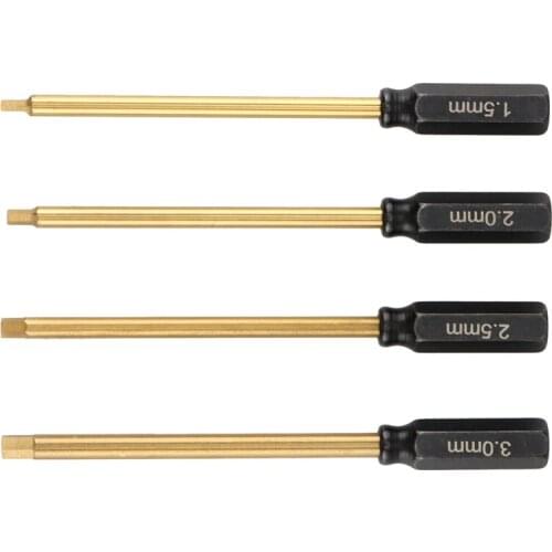 4Pcs Metal Hexagonal Wrenches Screw Drivers Tools Kit for RC Helicopter Models 1.5mm 2.0mm 2.5mm 3.0mm