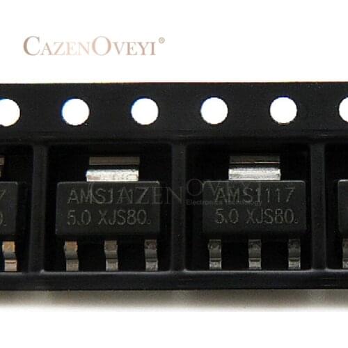 50pcs/lot AMS1117-5.0 LM1117 SOT-223 5V Linear Regulator In Stock