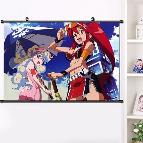 Anime Simon Family littner yoko Tengen Toppa Gurren Lagann Wall Scroll Poster Wall Hanging Poster Fashion Home Decor 40×60cm