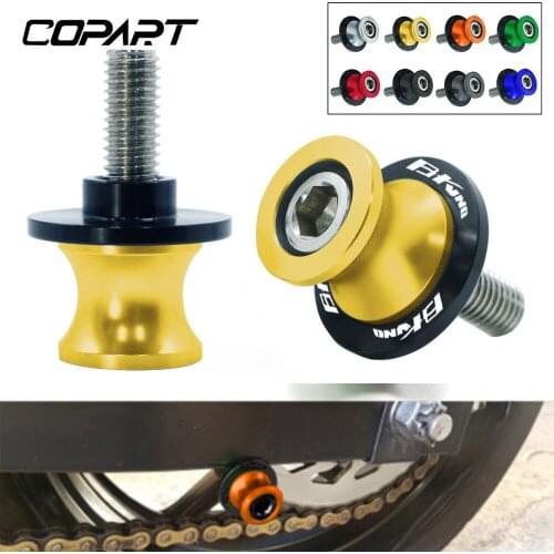 For Suzuki B-KING 1300 B KING 1300 2008-2012 2PCS M8 Motorcycle Swing armSliders Spools CNC Swing Arm Stand Screw