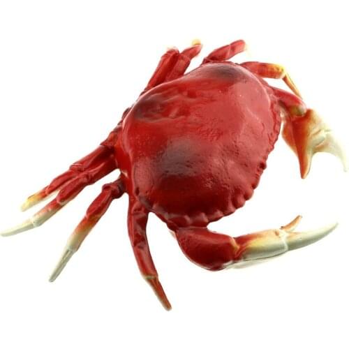 Gresorth 13 x 9 inch Incredible Large Crab Decoration Fake Sea Creatures for Home Party Christmas Display Kids Play Toy