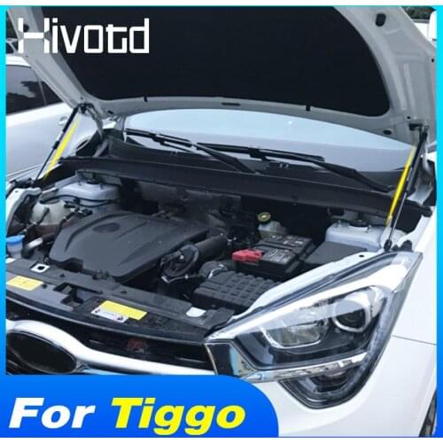Hivotd Hydraulic Rod Exterior Stainless Steel Accessories Support Rod Bonnet Hood Lifting Auto Parts For Chery Tiggo 4 2019 2020