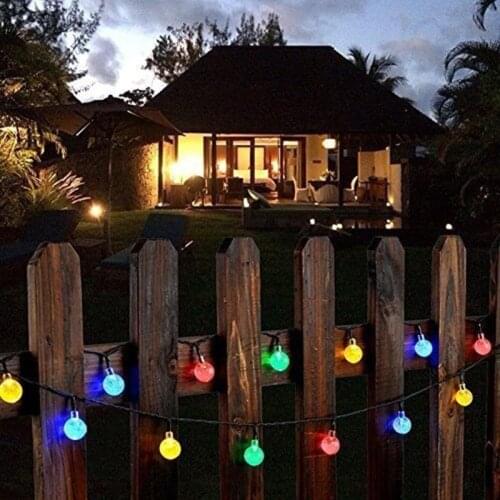 Crystal Globe Ball Fairy String Light Fairy String Fairy Light Outdoor Garden Yard Landscape Lamp Festival Romantic