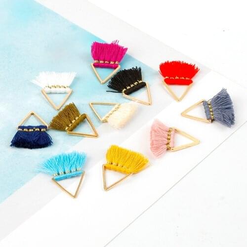 25mm Small Tassel Metal Tassel Earring Accessories With Metal Trian Tassel Earring Making DIY Handmade Jewelry Findings