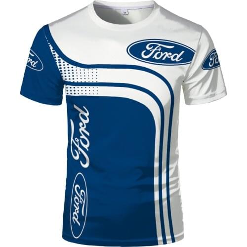 2021 Summer New Ford Mustang Car Logo Mens Shirt Fashion Brand T-shirt High Quality Oversized Top T-shirt MOTO Racing Shirt