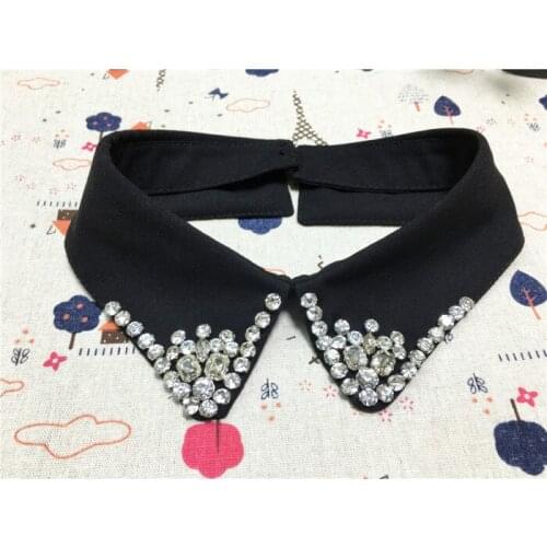 2018 fashion new round false shirt pearl Blouse Fake Collar White decoration false sharp black shirt fake collar lady accessorie