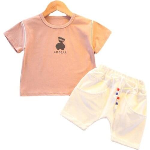 New Summer Baby Girl Clothes Children Boys Cotton Casual T-Shirt Shorts 2Pcs/Sets Toddler Costume Infant Outfits Kids Tracksuits