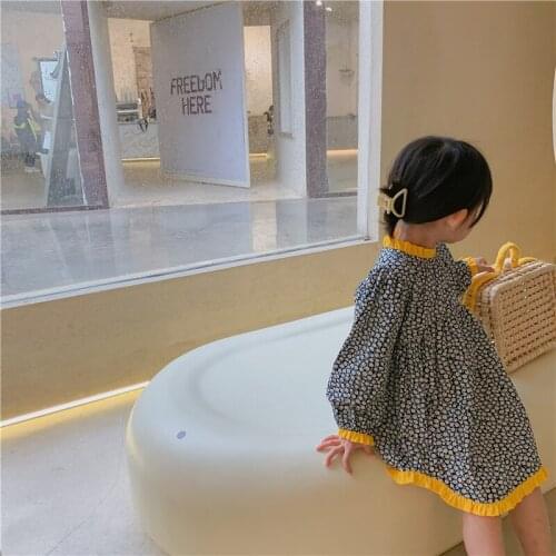Toddler Princess Dress Baby Girls Long-sleeve Dress Spring Fall Kids Dresses Floral Party Kids Outfit Infant Casual Clothing