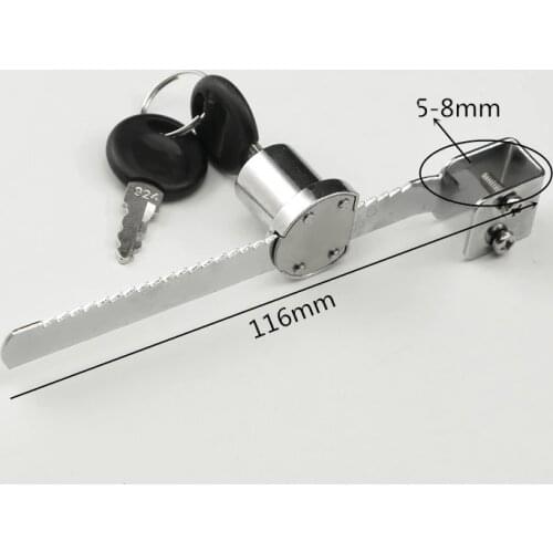 Sliding Glass Door Ratchet Lock with 2 Keys for Cabinet Showcase Display JA55