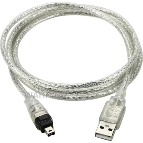USB 2.0 Male To iEEE 1394 4 Pin for iLink Adapter Cable 5ft USB To Firewire 1.5m HY1350