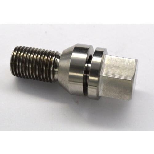 High performance silver color 60 degree cone seat Gr.5 titanium lug bolts12ps conventional M12*1.5*35mm+4ps anti-theft lug nut