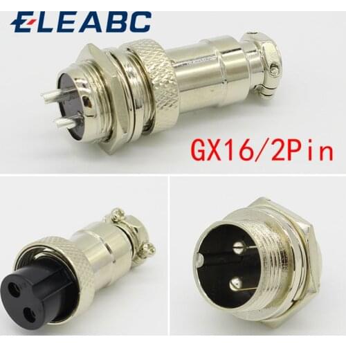 1set GX16 2 Pin Male & Female Diameter 16mm Wire Panel Connector L70 GX16 Circular Connector Aviation Socket Plug