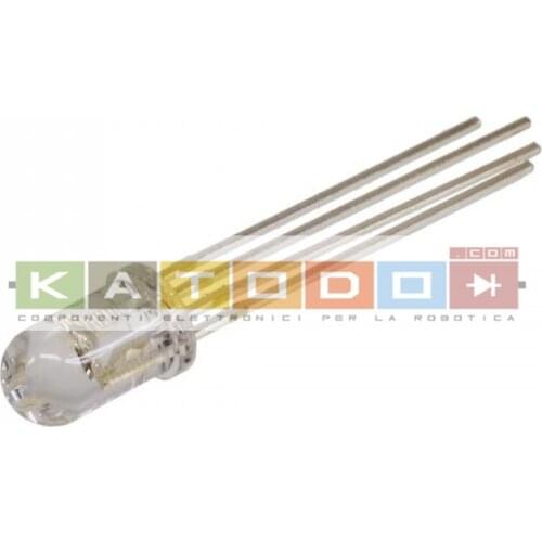 LED RGB 5mm WATERCLEAR - Full Color Common Cathode - 4 pins -Super Bright - LL-509RGBC2E-006 LUCKY LIGHT