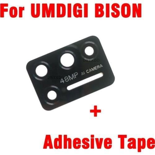 1X New For UMDIGI BISON Back Rear Camera Lens Glass Cover Replacement Accessories For UMI UMIDIGI BISON Cell Phone Spare Parts