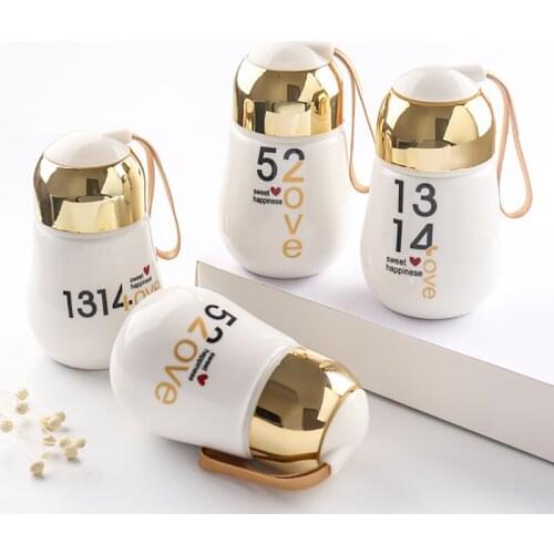 330ML Mini Ceramics Water Bottle Thick Heat Lovely 520/1314 Cup Drinking Bottle Portable ravel Water Bottle Children Gift Kids